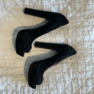 Miu Miu Glitter Sole Suede Black platform pumps 38.5